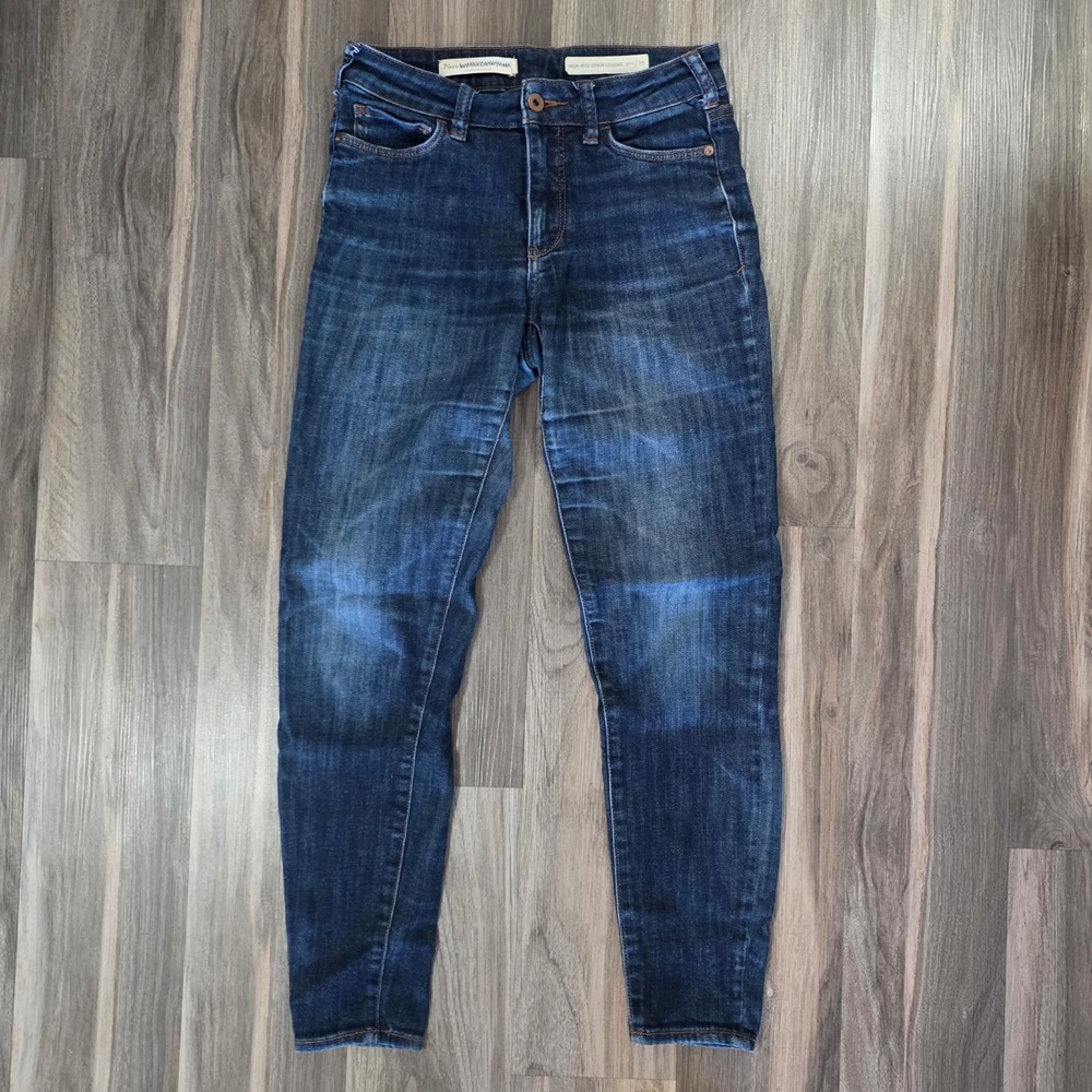 Pilcro and the Letterpress Anthropologie High Rise Denim Legging Jeans 25 Dark